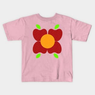 Apples to Oranges Flower Pattern Kids T-Shirt